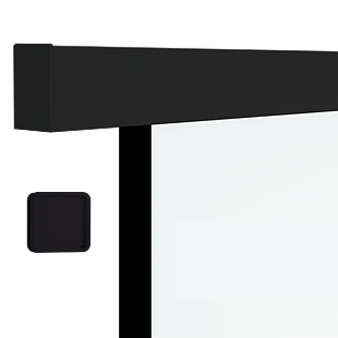 Holz-Schiebetürsystem LINEA 40 PREMIUM, Oberfläche Schwarz, Montageort Wandmontage, Anzahl Türflügel und Breite 1,9m 1-flg., Softeinzug, Traglast 40 kg, Set beinhaltet FLEX QUATTRO