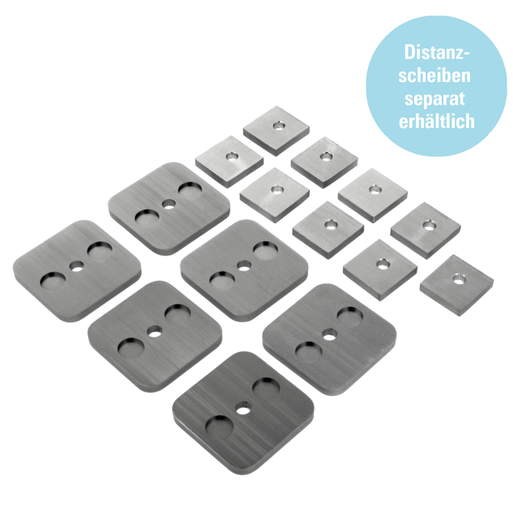 Schiebetürsystem TENDER PURE Wandmontage/Glastür 2m 1-flügelig Edelstahl-Optik matt