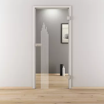 Glasdrehtür DD 597, Sicherheitsglas ESG, Bohrungsart Studio/Office