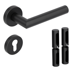 Türgriff-Set L-FORM PREMIUM Black Panther