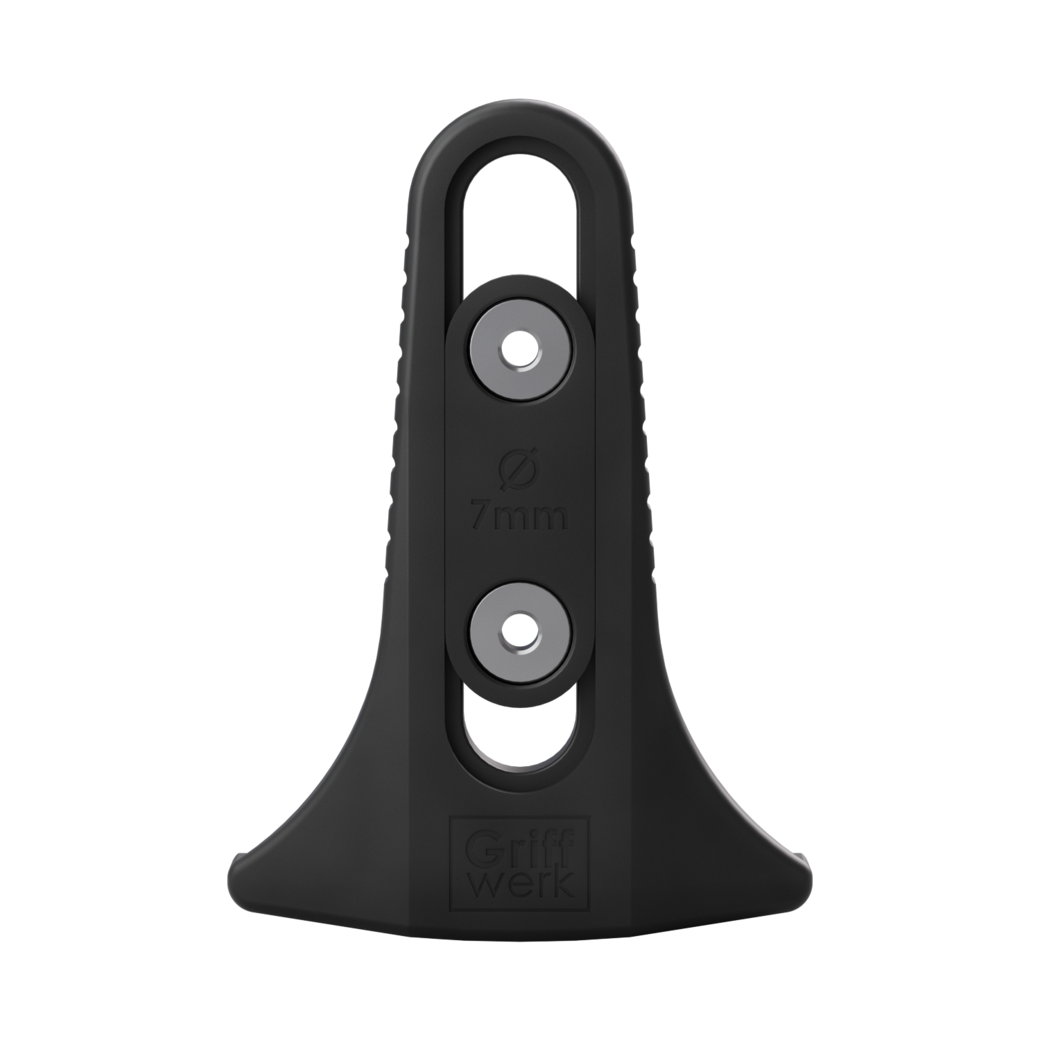 Bohrschablone zur Drückermontage Kunststoff-Bohrschablone