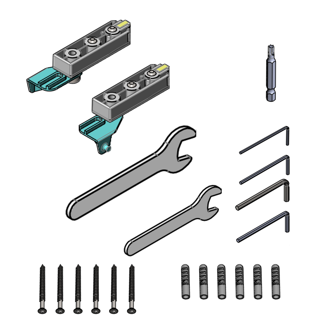 Montage-Set Schiebetürsystem LINEA 40 PREMIUM Stopper