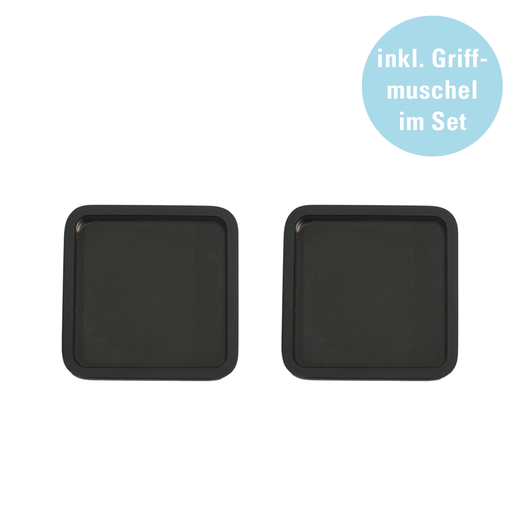 Schiebetür-Set BLACK EDGE Glas klar 935x2058mm Wandmontage inkl. GM QUATTRO Schwarz