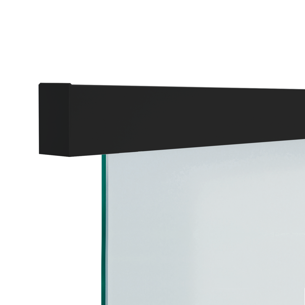 Schiebetürsystem LINEA 60 2.0 PREMIUM Deckenmontage/Glastür 2,2m 1-flügelig Schwarz