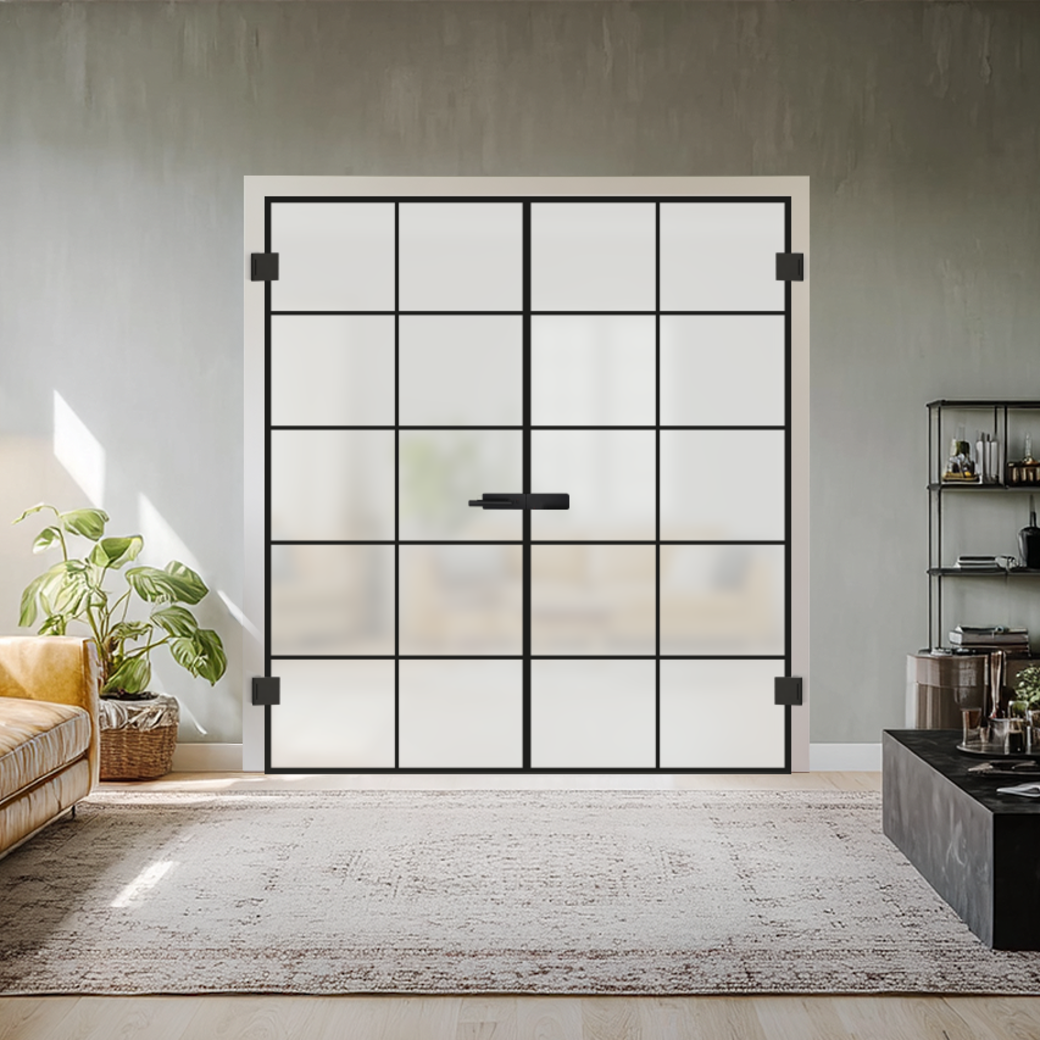 Gegenkasten Set STYLE PREMIUM inkl. Türschnäpper, Feststeller,  3tlg. Bänder Schwarz