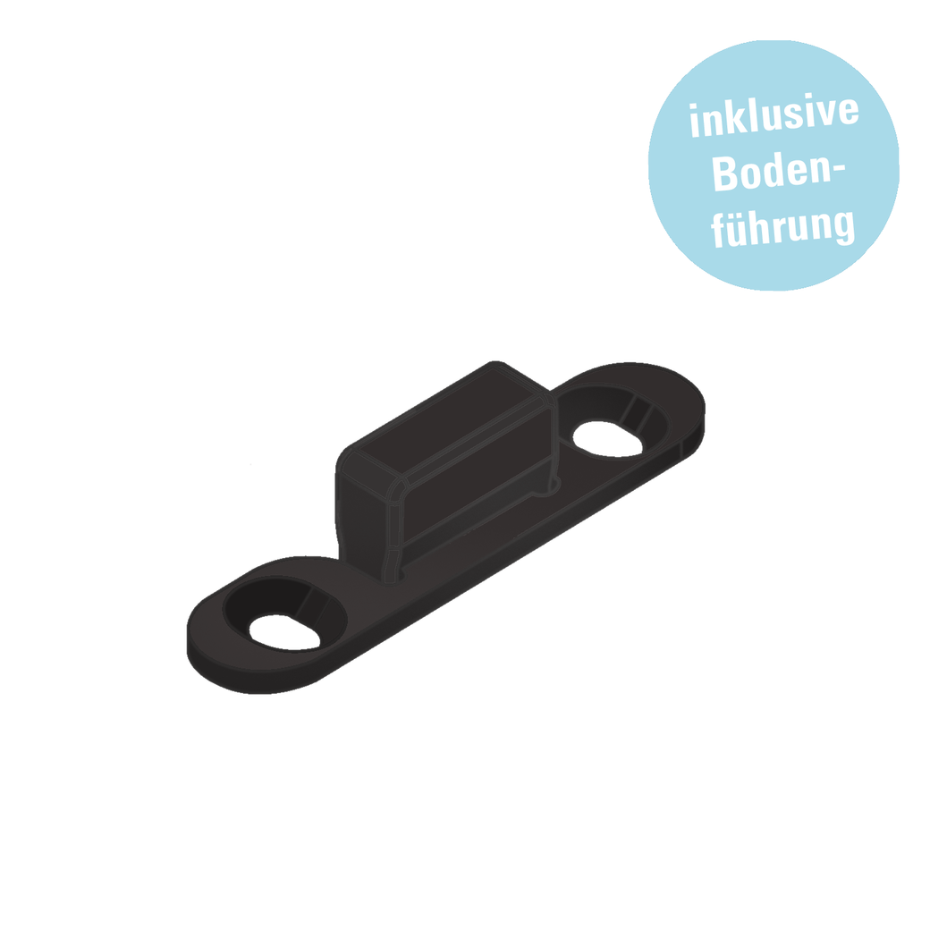 Schiebetür-Set JUBIDOOR L LOFTLINE BLACK inkl. Griffstange Glas teilmattiert 935x2058 Wandmontage