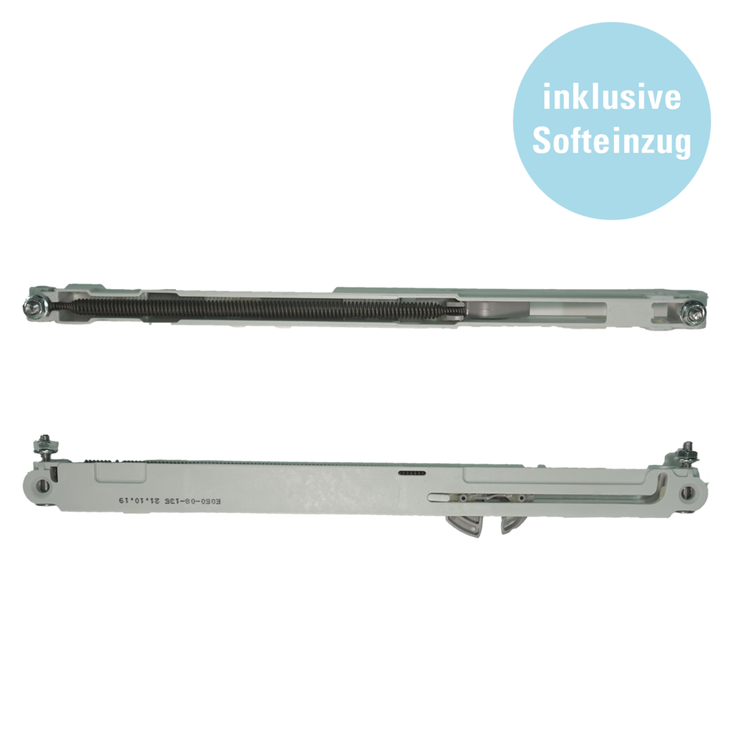 Schiebetürsystem LINEA 40 PREMIUM Wandmontage/Glastür 1,9m 1-flg. Alu EV1 CIRCLE