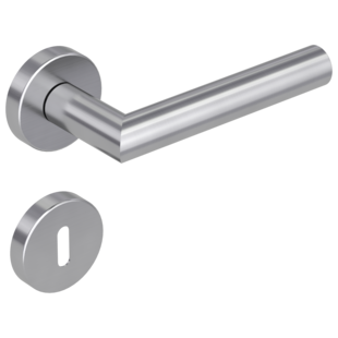Türgriff L-FORM PREMIUM, Schließart Buntbart, Oberfläche Edelstahl matt, Montageart Klipptechnik