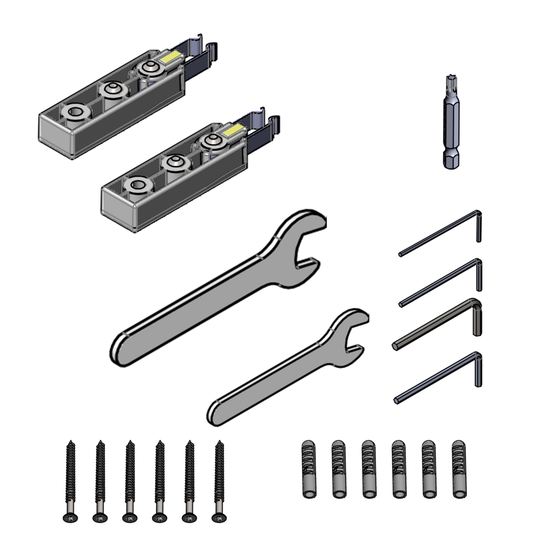Montage-Set Schiebetürsystem LINEA 40 Stopper