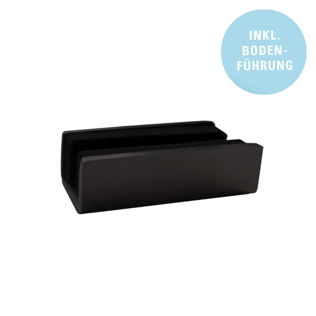 Schiebetürsystem LINEA 60 2.0 PREMIUM Wandmontage/Glastür 2m 1-flügelig Schwarz