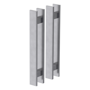 Griffstangenpaar SENSA , Bohrungsart keine Bohrung, Oberfläche Edelstahl-Optik matt, Schließart unverschließbar
