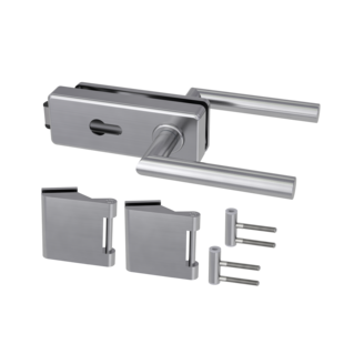 Glasdrehtürbeschlagset STYLE PREMIUM mit Griff L-FORM