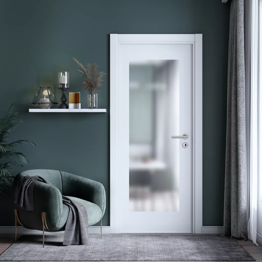 Lichtausschnitt DD 530 ESG BASIC GREEN strukturiert 535x1420x4mm