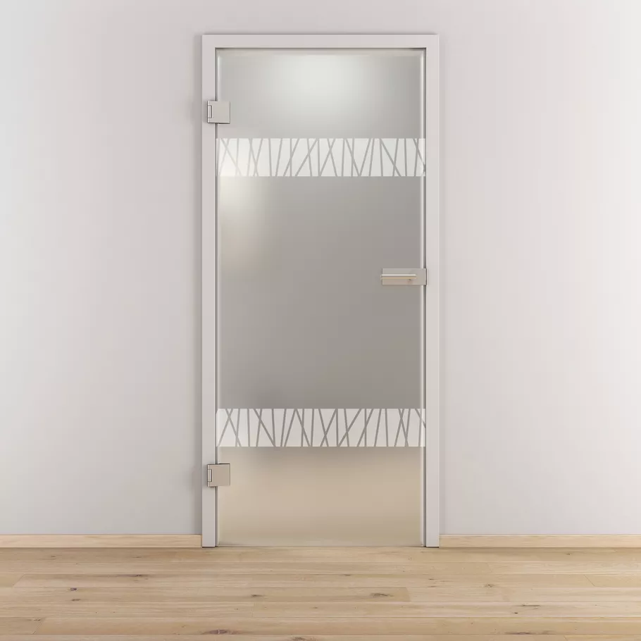 Glasdrehtür DD 550 ESG BASIC GREEN matt 871x2013x8mm Studio/Office Ö-Norm L