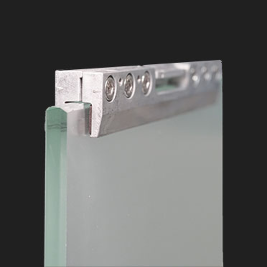 Schiebetür-Set SMILE DOORS Glas matt 935x2058mm Wandmontage inkl. GM_49110 Alu EV1