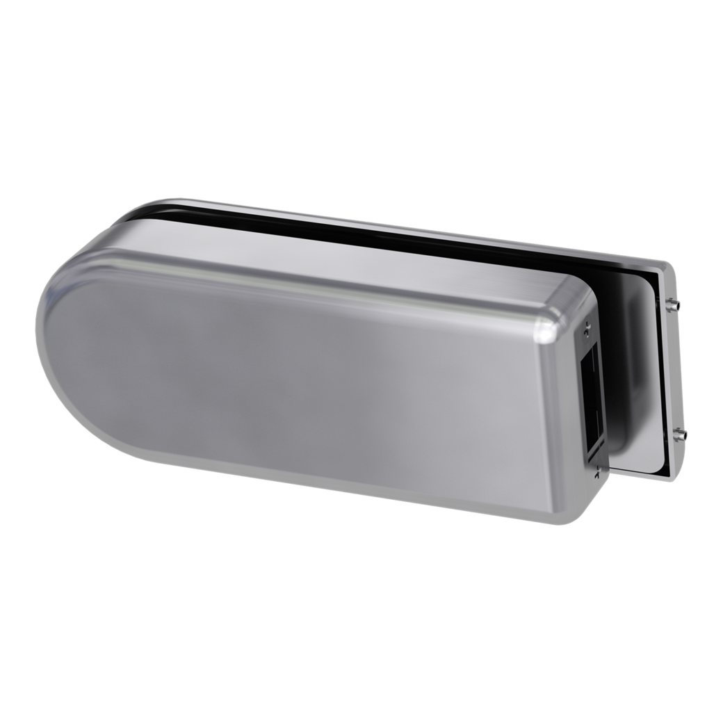 Gegenkasten Set SKY inkl. Türschnäpper, Feststeller,  2tlg. Bänder Edelstahl-Optik matt