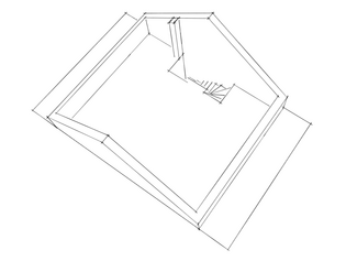 Skizze zeigt die Diamond Doors Projekt-Idee Wohnraumsituation vor Dachausbau