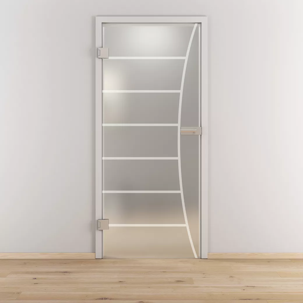 Glasdrehtür DD 586 ESG BASIC GREEN matt 871x2013x8mm Studio/Office Ö-Norm L