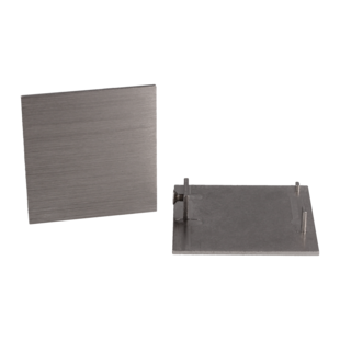 Endkappen-Set PLANEO 60 PRO, für 18,5mm Distanzprofil, Edelstahl-Optik matt, 480053312