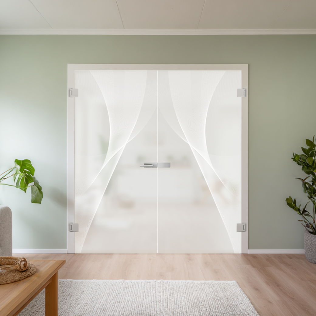 Gegenkasten Set STYLE PREMIUM inkl. Türschnäpper, Feststeller,  3tlg. Bänder Edelstahl-Optik matt