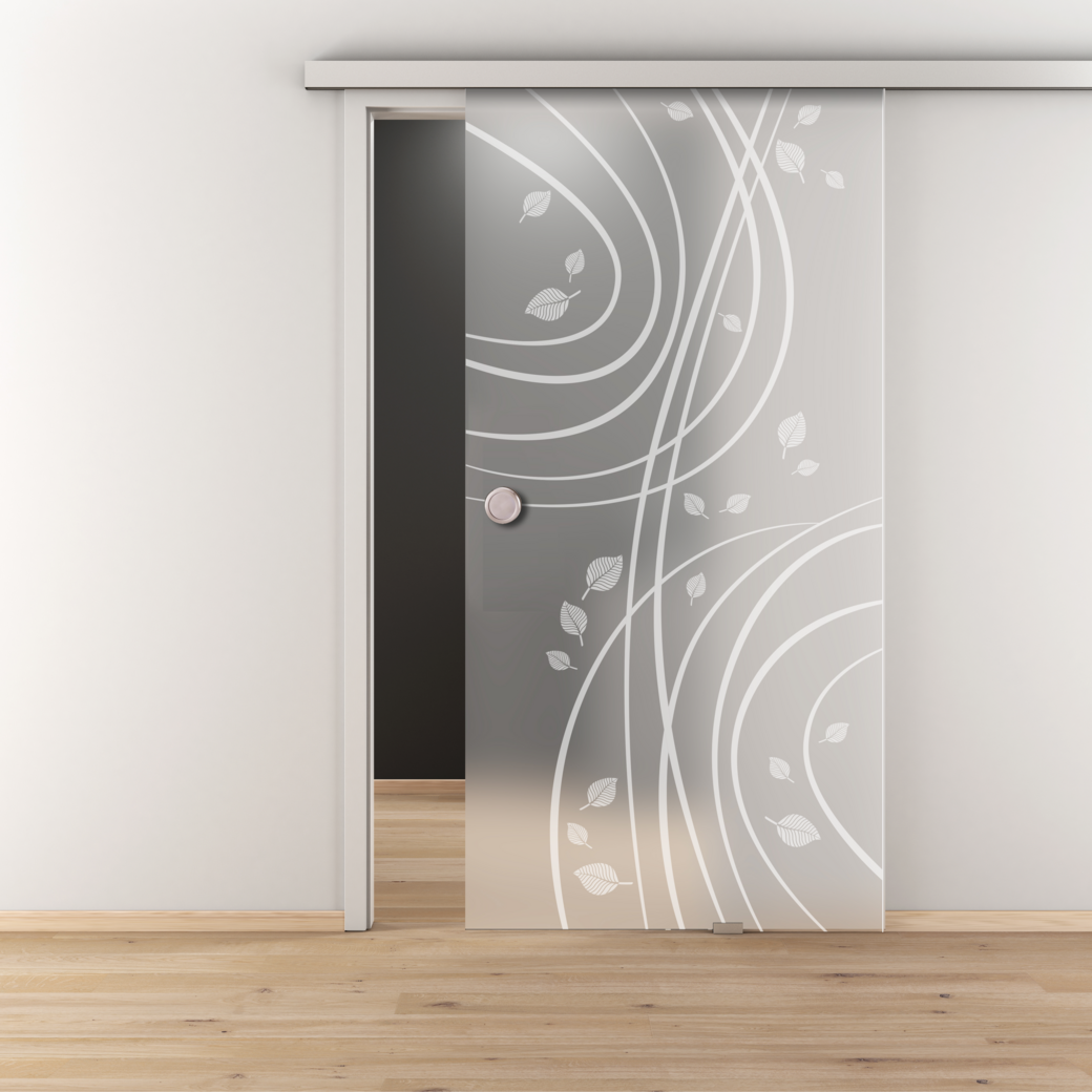 Glasschiebetür DD 547 ESG BASIC GREEN matt 935x2058x8mm