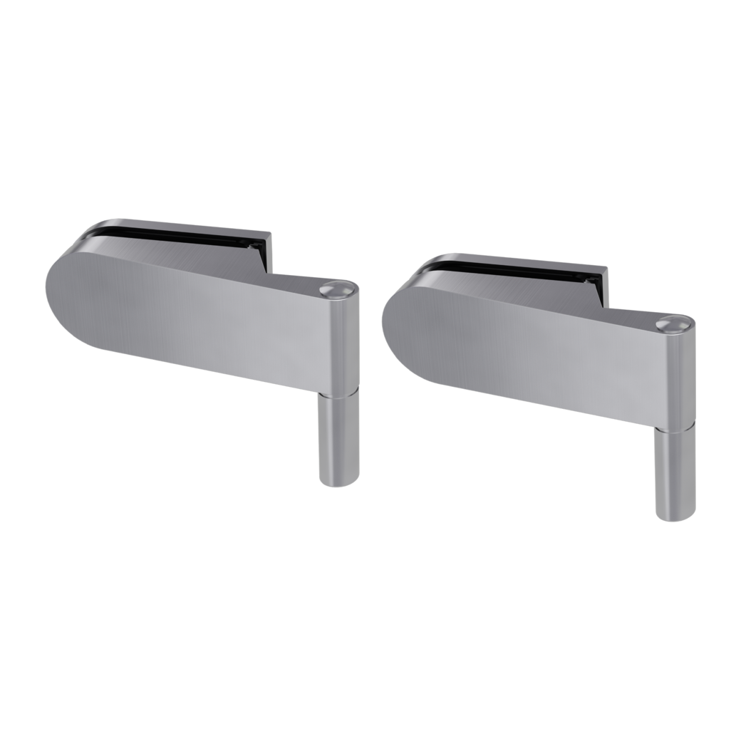 Gegenkasten Set SKY inkl. Türschnäpper, Feststeller,  2tlg. Bänder Edelstahl-Optik matt