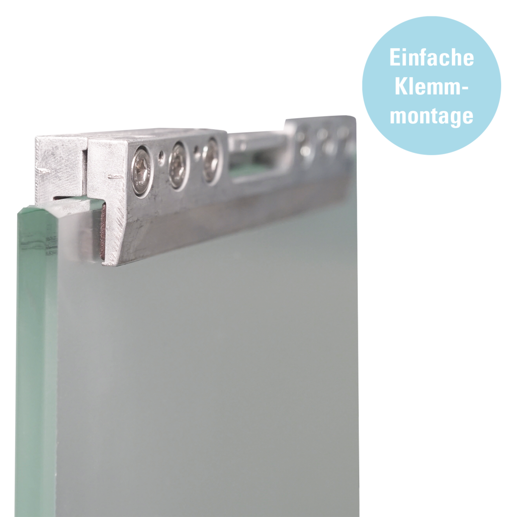 Schiebetürsystem LINEA 40 Wandmontage/Glastür 1,9m 1-flg. Alu EV1 CIRCLE