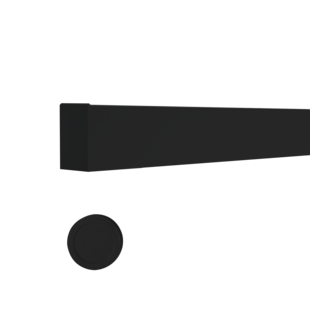 Schiebetürsystem LINEA 40, Oberfläche Schwarz, Montageort Wandmontage, Anzahl Türflügel und Breite 1,9m 1-flg., Softeinzug, Traglast 40 kg, Set beinhaltet CIRCLE