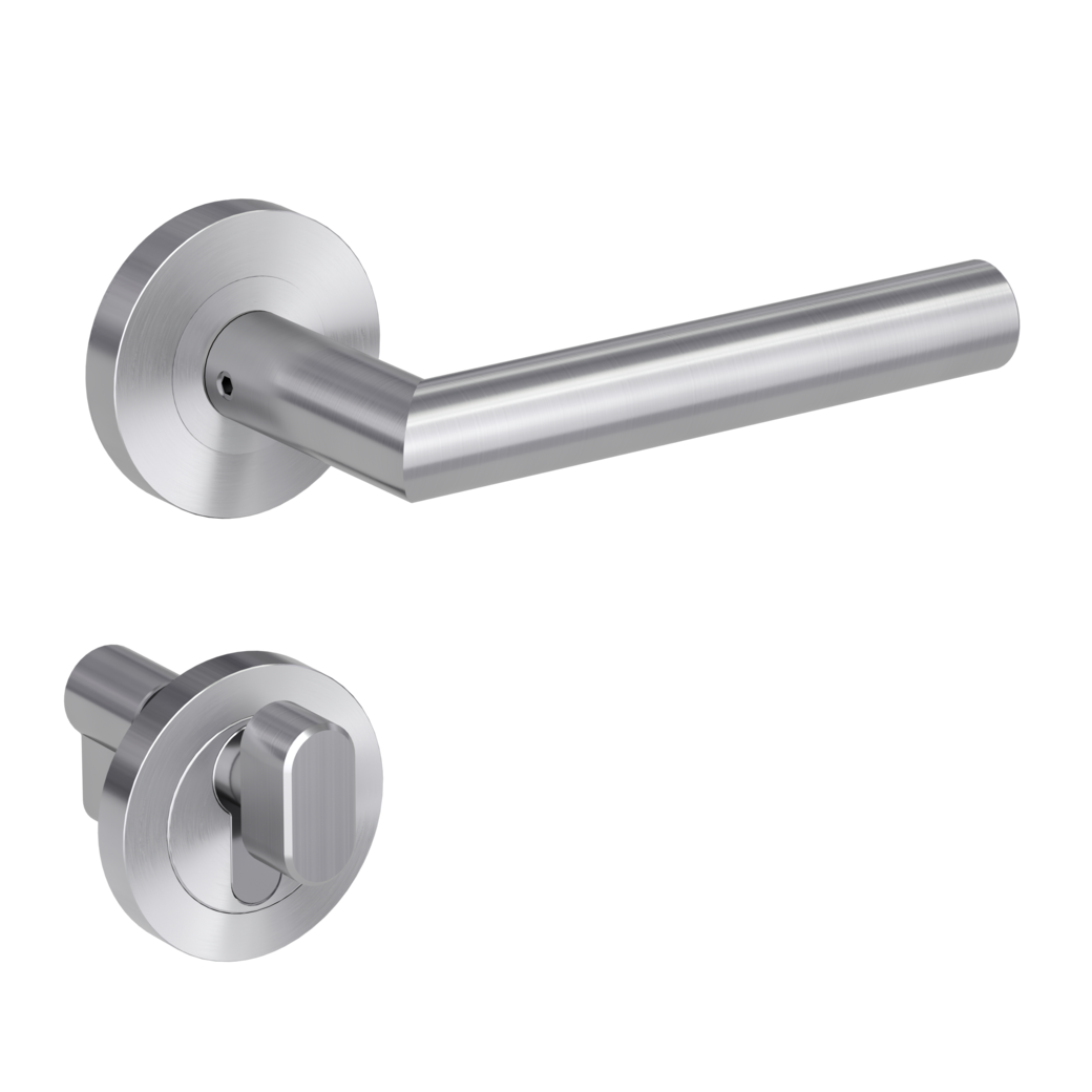 Profilzylindereinsatz WC Schlossseite 26|21 Edelstahl-Optik matt