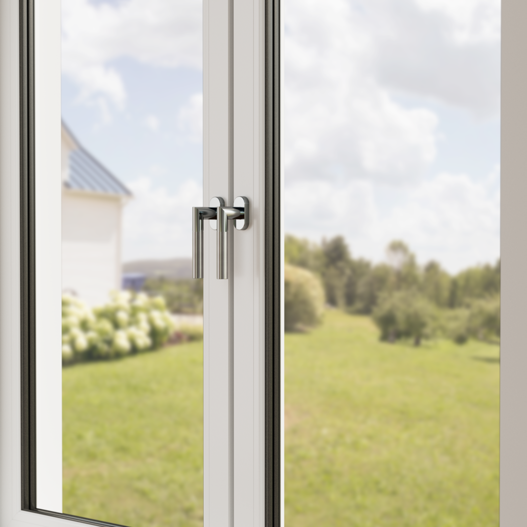 Fenstergriff DALLAS Edelstahl poliert-matt R 7x32mm