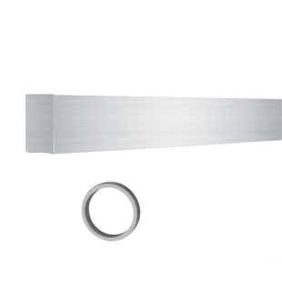 Schiebetürsystem LINEA 40, Oberfläche Edelstahl-Optik matt, Montageort Wandmontage, Anzahl Türflügel und Breite 1,9m 1-flg., Softeinzug, Traglast 40 kg, Set beinhaltet GM_49110