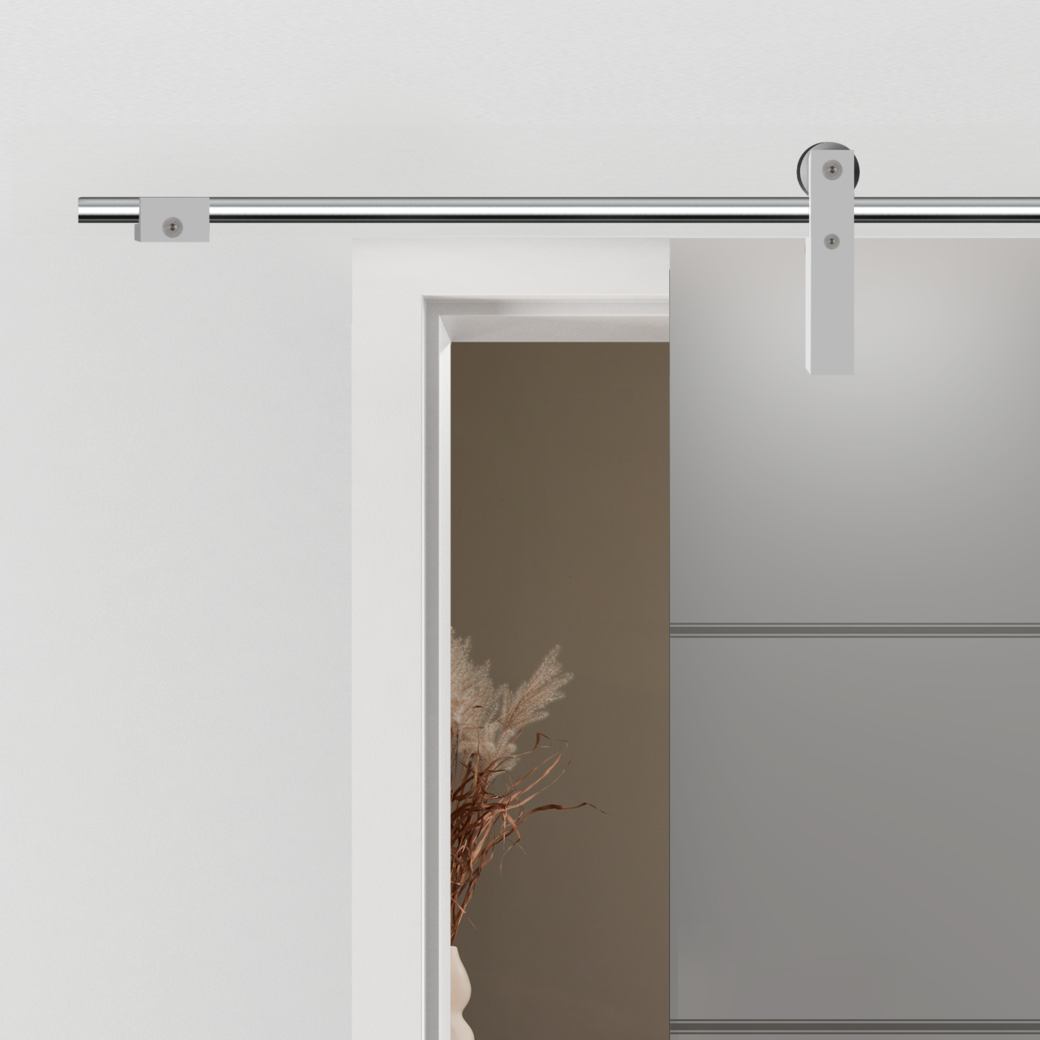 Wandabstand-Set TENDER PURE 1-flügelig Distanzscheibenset Edelstahl matt