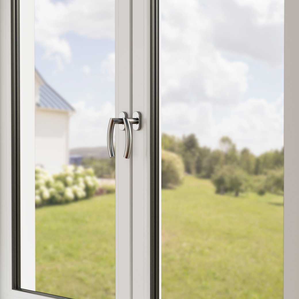 Fenstergriff NEW JERSEY Edelstahl matt R 7x32mm