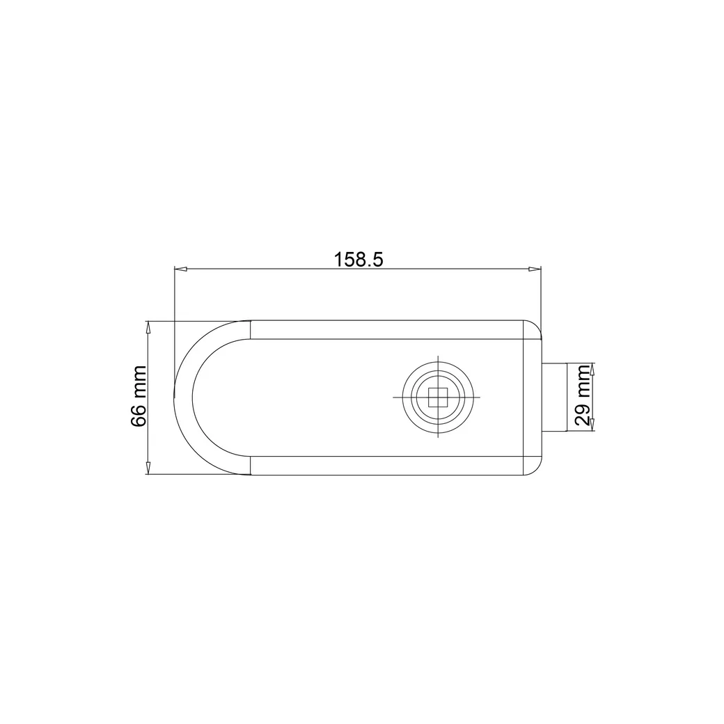 2-Flg. Glastürbeschlagset SKY unverschließbar Flüster 2-tlg. Bänder L-FORM Edelstahl-Optik matt