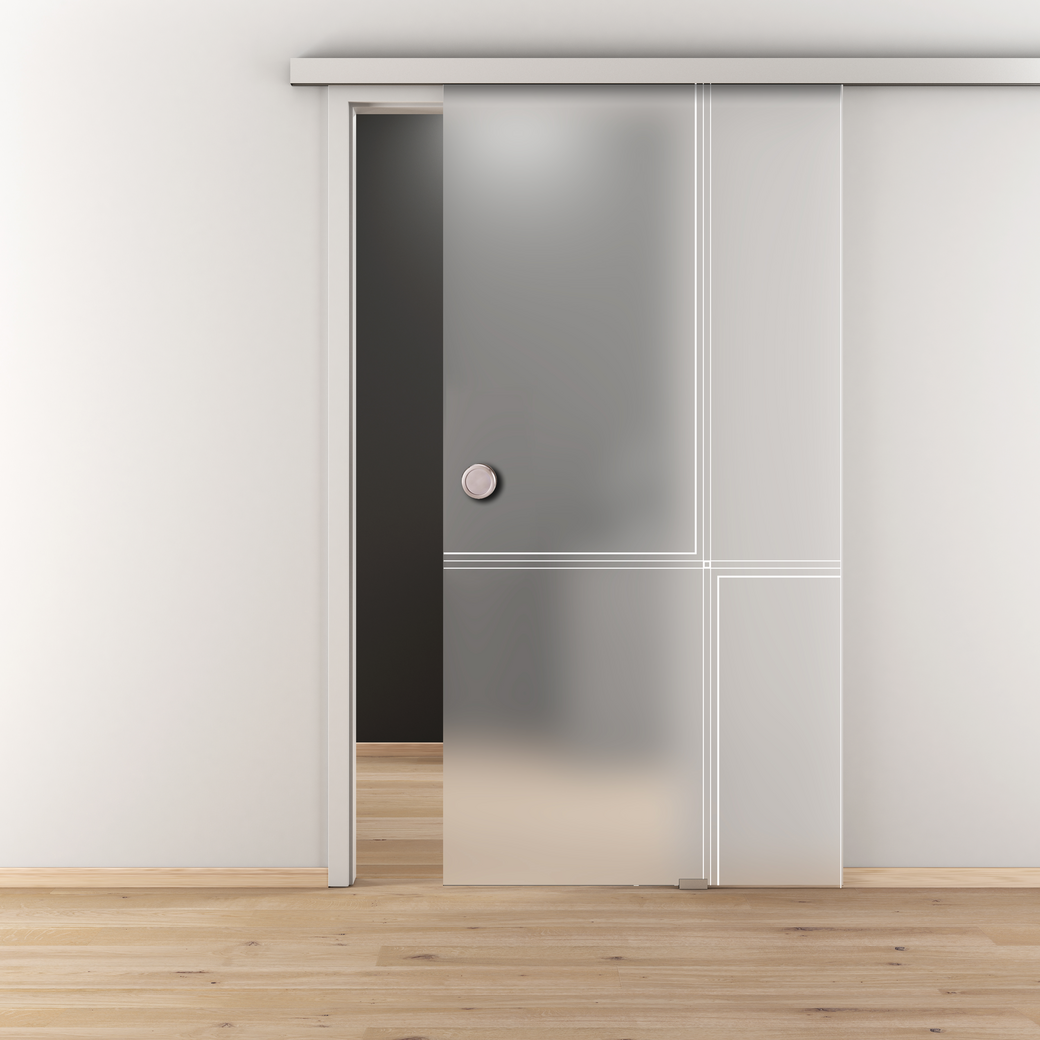 Glasschiebetür Classic_610 ESG BASIC GREEN matt 935x2058x8mm