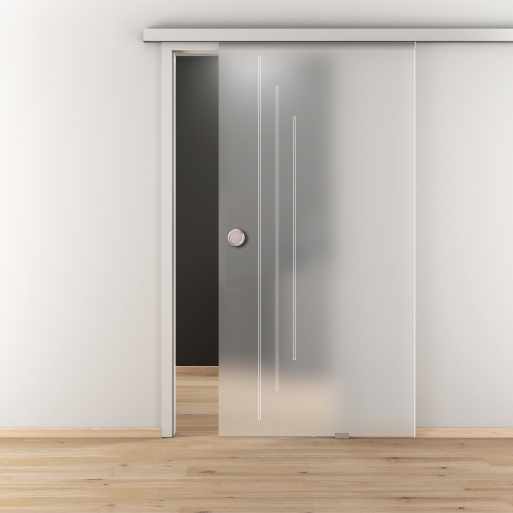 Glasschiebetür DD 596 ESG BASIC GREEN matt 935x2058x8mm