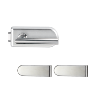Glasdrehtürbeschlagset  SKY mit Griff L-FORM