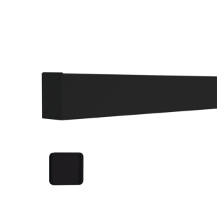 Freigestelltes Produktbild im idealen Blickwinkel fotografiert zeigt das Diamond Doors Schiebetürsystem NOVA 406 PREMIUM für Glastür, 1-flügelig, Schwarz mit Griffmuschel GM-e 491